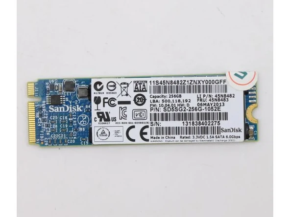 256GB SSD LENOVO X1 CARBON 1st generation 45N8483 ürün görseli 1