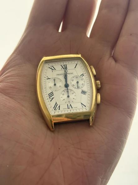 Frederique Constant Modele Depose Deri Kordon Altın Kaplama Erkek Kol Saati 2.El (Kordonsuz) ürün görseli 1