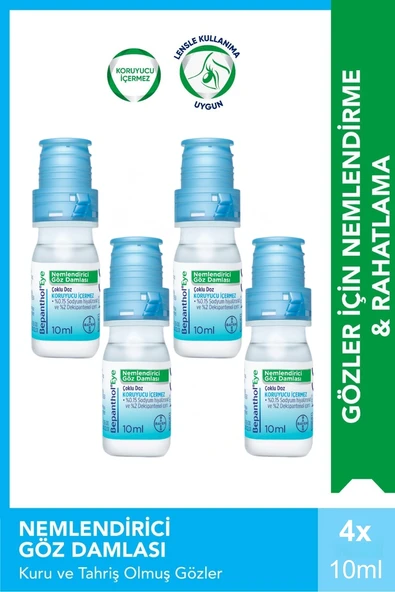 Bepanthol Eye Nemlendirici Göz Damlası 10 ml x 4 Adet ürün görseli 1