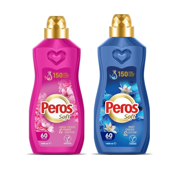 Peros Soft 1440 ml Kiraz Çiçeği ve Mavi Orkide 2 li Set ürün görseli 1