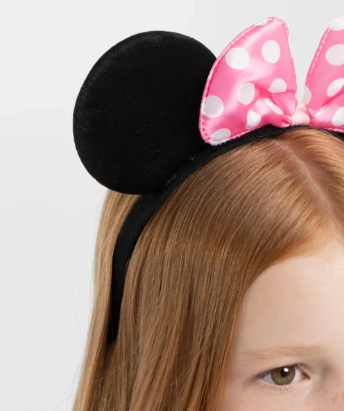 Pembe Fiyonklu Minnie Mouse Tacı - Resim 2