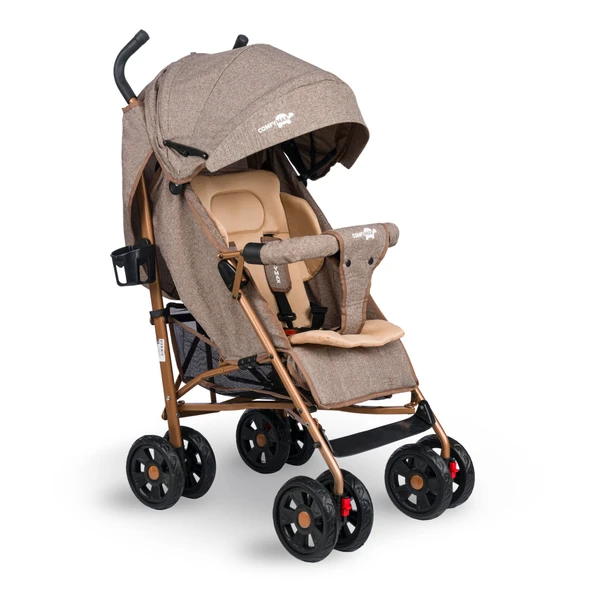 Comfymax Tam Yatar Baston Bebek Arabası – Wood Brown ürün görseli 1