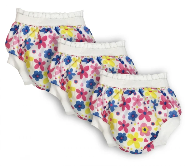 Sema Baby 3'lü Desenli Lüks Alıştırma Külodu No.2 15-20 kg - Flowers ürün görseli 1