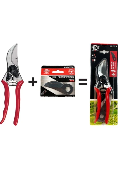 Felco 2 Budama Makası ve F-Tech 2/3 Yedek Bıçaklı Özel Seri ürün görseli 1