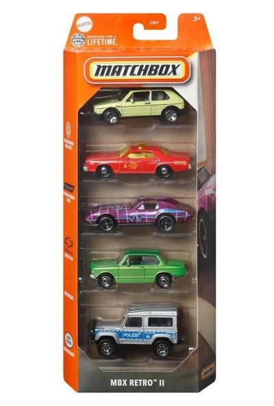 Matchbx Metal Beşli Araba Seti MBX RETRO II C1817-JBX26 ürün görseli 1