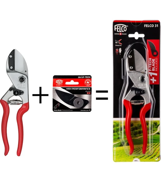 Felco 31 Budama Makası ve F-Tech 30/3 Yedek Bıçaklı Özel Seri ürün görseli 1
