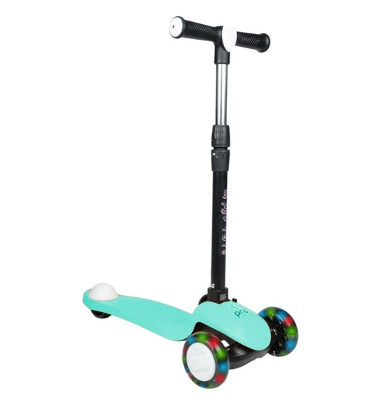 3+ Yaş Pro Scooter Turkuaz Işıklı 50 Kg Taşıma Kapasiteli ürün görseli 1
