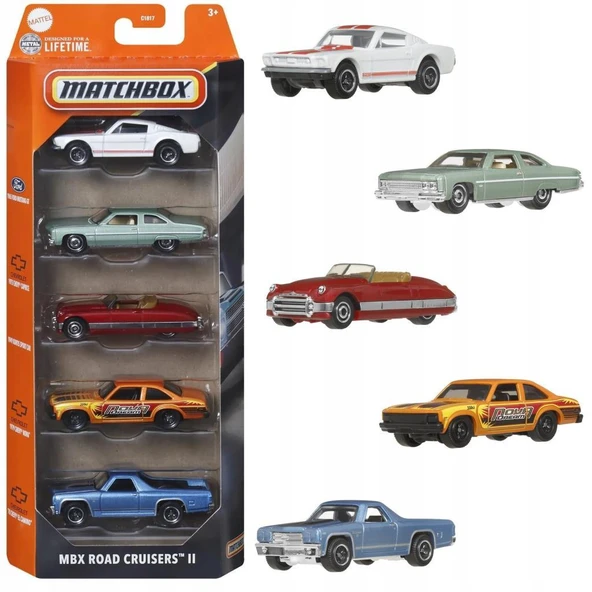 Matchbox Metal Beşli Araba Seti MBX ROAD CRUISERS II C1817-JBX35 ürün görseli 1