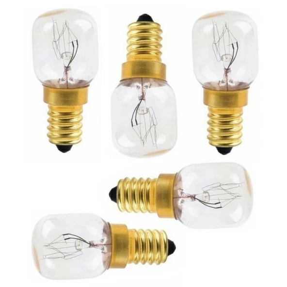 Roehler İle Uyumlu Ankastre Davlumbaz Buzdolabı Fırın 15 Watt Gün Işığı 300° Halojen Ampül 5 Adet ürün görseli 1