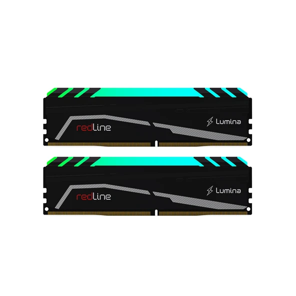 MUSHKIN redLine Lumina, MLA4C320GJJM8GX2, 2x8Gb Kit, 3200Mhz, DDR4, CL16, RGB, Desktop Gaming RAM (Soğutuculu) ürün görseli 1