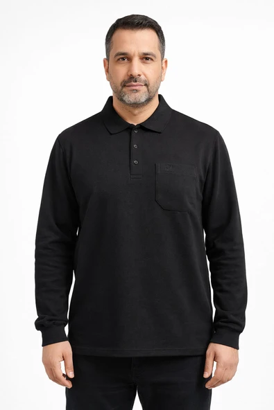 Simenti Regular Fit Polo Yaka Uzun Kol Sweatshirt - 7566 ürün görseli 1