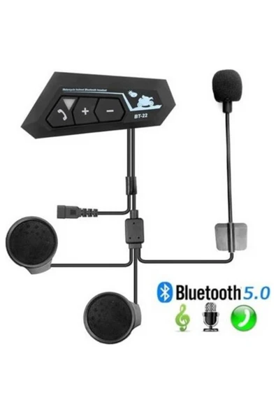 Bt22 Kask Kulaklık Bluetooth Motosiklet Kulaklık 5.0 ürün görseli 1