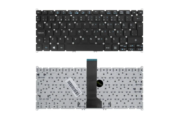 Acer Uyumlu Aspire SW5-111P-13UT, SW5-111P-18AN, SW5-171-30XT, SW5-171-30XW Klavye TR Siyah ürün görseli 1