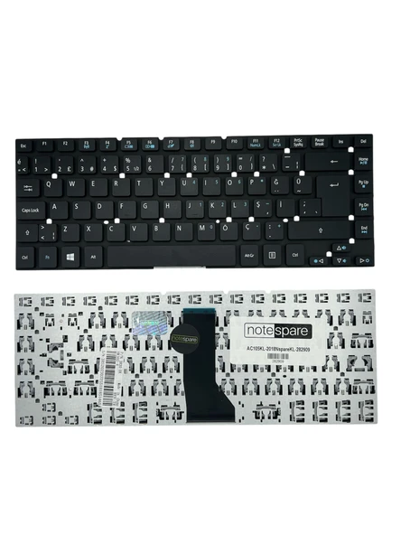 Acer ile Uyumlu Aspire E1-470, E1-470G, E1-470P, E1-470PG Notebook Klavye Siyah TR ürün görseli 1