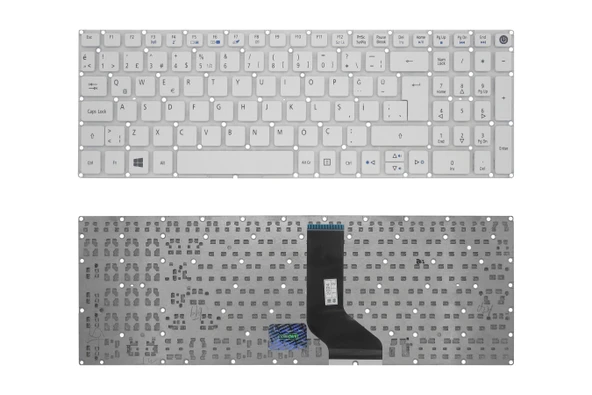 Acer Uyumlu Aspire A515-51 NX.GP5EY.003, A515-51 NX.GP5EY.006 Klavye TR Beyaz ürün görseli 1