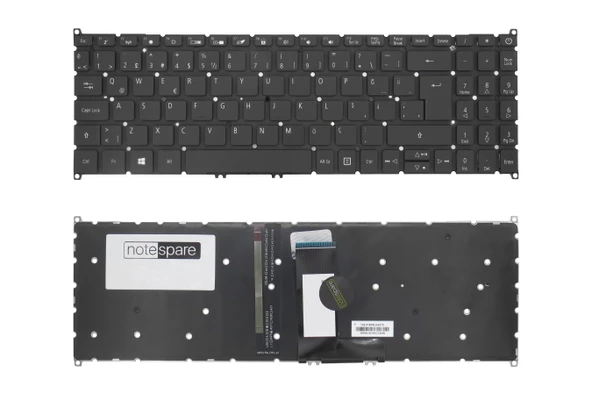 Acer Uyumlu Swift 3 SF315-51G N17P4 Klavye TR Işıklı Siyah ürün görseli 1