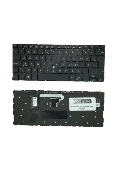 Asus ile Uyumlu BU201LA, BU403UA Notebook Klavye Işıklı Siyah TR ürün görseli 1