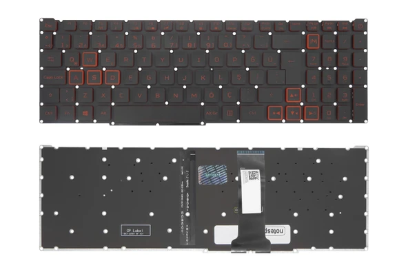 Acer Uyumlu Nitro N18C3, N18C4, N20C1, N20C2 Klavye TR Işıklı - Kırmızı Aydınlatma ürün görseli 1
