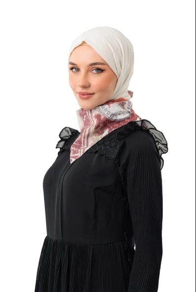 Filistin Eski Görüntü Yaşlanmış Ellele kırmızı Dijital Baskılı Küçük Fular 45*45 Unisex S100052 ürün görseli 1