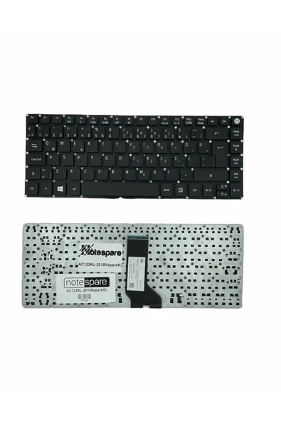 Acer ile Uyumlu Aspire ES1-332, ES1-432 Notebook Klavye Siyah TR ürün görseli 1