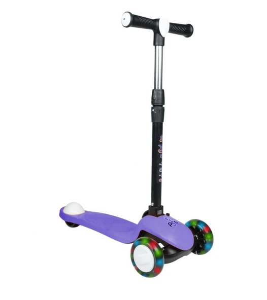 3+ Yaş Pro Scooter Mor Işıklı 50 Kg Taşıma Kapasiteli ürün görseli 1