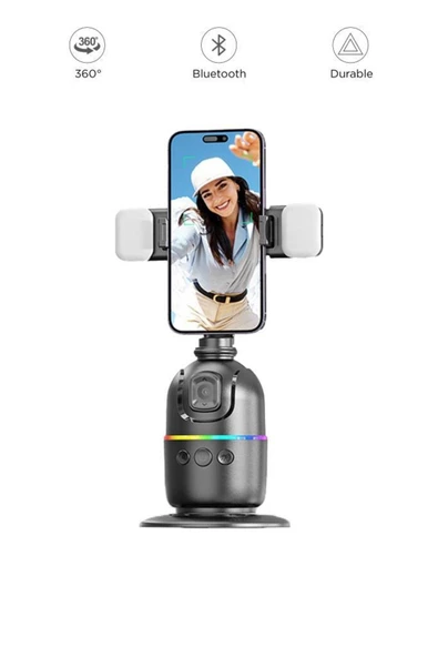 Tripod 360 Yüz Takip Gimbal Akıllı Video Selfie Telefon Tutucu P03 ürün görseli 1