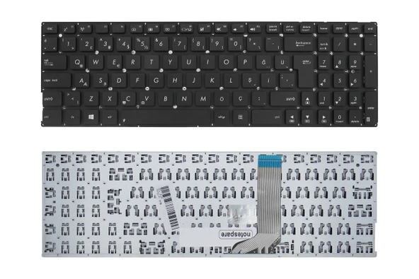ASUS Uyumlu A556UR-DM007D, A556UR-DM007T, A556UR-DM027T Klavye TR Siyah ürün görseli 1