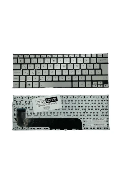 ASUS Uyumlu Zenbook UX21E-KX014V, UX21E-KX016V Klavye Gümüş Gri TR ürün görseli 1