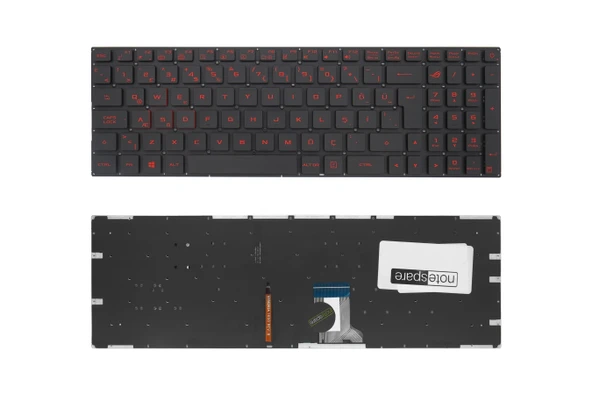 ASUS Uyumlu GL502VT-FY032T, GL502VT-FY044T, GL502VT-FY058D Klavye TR Işıklı Siyah ürün görseli 1