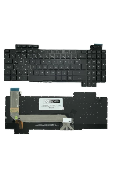 ASUS Uyumlu ROG Strix GL703VD-EE123T, GL703VD-GC007, GL703VD-GC008T Işıklı Klavye Siyah TR ürün görseli 1