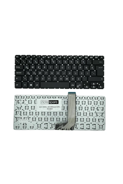 Asus ile Uyumlu VivoBook X405UA, X405UR, X405UQ Notebook Klavye Siyah TR ürün görseli 1