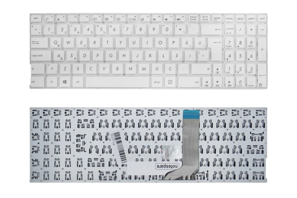 ASUS Uyumlu X556UQ-DM244D, X556UQ-DM246D, X556UQ-DM291D Klavye TR Beyaz ürün görseli 1