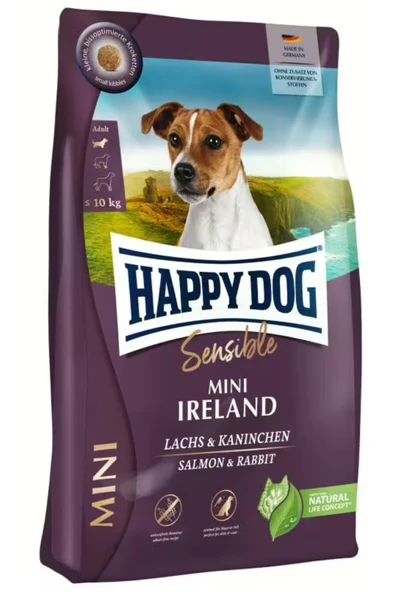 Happy Dog Mini Ireland Tavşan ve Somonlu Küçük Irk Köpek Maması 4 Kg ürün görseli 1