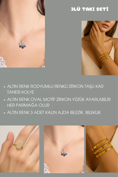 3'Lü Takı Seti ( FIRSAT ÜRÜNÜ ) -  SNJ-SET3001 ürün görseli 1