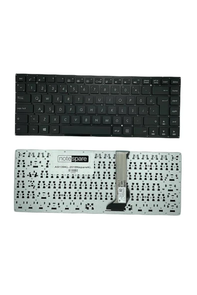 ASUS Uyumlu VivoBook E402MA-WX0044H, E402MA-WX0045H, E402MA-WX0045T Klavye Siyah TR ürün görseli 1