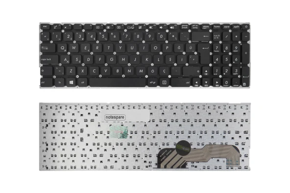 ASUS Uyumlu VivoBook Max X541UJ-GQ024T, X541UJ-GQ025T, X541UJ-GQ036T Klavye TR Siyah ürün görseli 1
