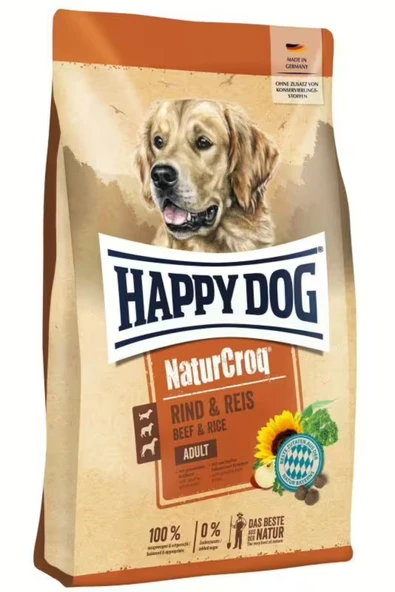 Happy Dog NaturCroq Biftekli Ve Pirinçli Yetişkin Köpek Maması 15 KG ürün görseli 1