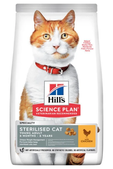 Hill's SP Tavuklu Kısırlaştırılmış Yetişkin Kedi Maması 1.5KG ürün görseli 1