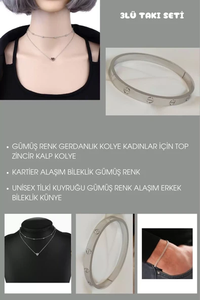 3'Lü Takı Seti ( FIRSAT ÜRÜNÜ ) -  SNJ-SET3007 ürün görseli 1