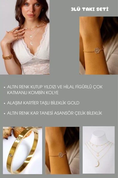 3'Lü Takı Seti ( FIRSAT ÜRÜNÜ ) -  SNJ-SET3003 ürün görseli 1