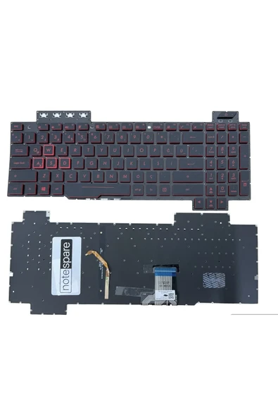 ASUS Uyumlu TUF Gaming FX504GD-E4603T, FX504GD-E4673T, FX504GD-E4858 Klavye TR Işıklı - Kırmızı Aydınlatma ürün görseli 1