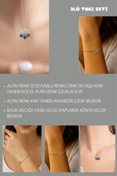 3'Lü Takı Seti ( FIRSAT ÜRÜNÜ ) -  SNJ-SET3005 ürün görseli 1