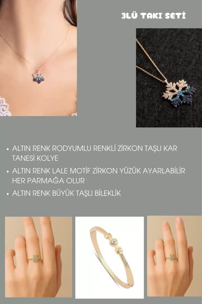 3'Lü Takı Seti ( FIRSAT ÜRÜNÜ ) -  SNJ-SET3002 ürün görseli 1