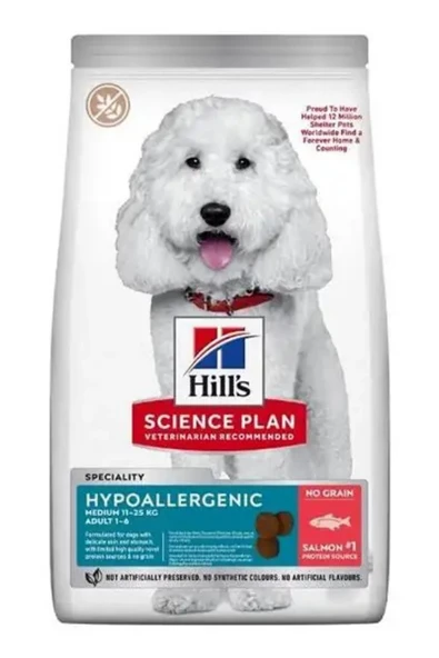 Hill's SP Hipoalerjenik Somonlu Orta Irk Yetişkin Köpek Maması 10+2 KG ürün görseli 1