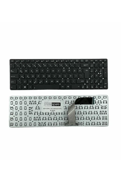 Asus ile Uyumlu K55VD-SX405D, K55VD-SX599H, K55VD-SX640D, K55VD-SX640H Notebook Klavye Siyah TR ürün görseli 1