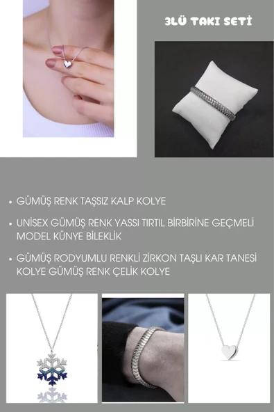 3'Lü Takı Seti ( FIRSAT ÜRÜNÜ ) -  SNJ-SET3008 ürün görseli 1