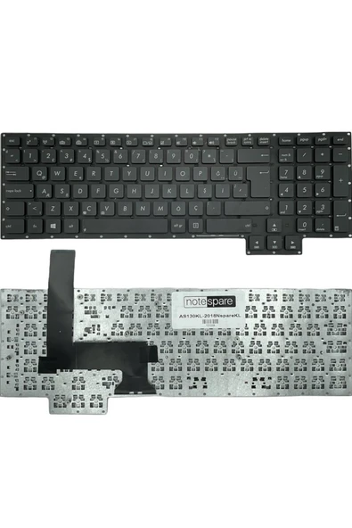 Asus ile Uyumlu G750JX-TB71, G750JY-T4015H, G750JZ-T4023H Notebook Klavye Siyah TR ürün görseli 1