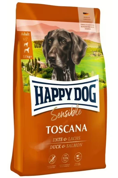 Happy Dog Toscana Ördek ve Somonlu Yetişkin Köpek Maması 4 Kg ürün görseli 1