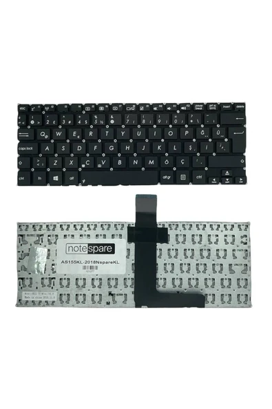 ASUS Uyumlu VivoBook X200MA-KX044D, X200MA-KX044H, X200MA-KX045D Klavye Siyah TR ürün görseli 1