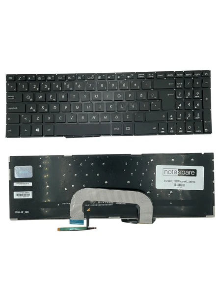 Asus ile Uyumlu VivoBook Pro 17 A705, 17 D705, 17 F705 Notebook Klavye Işıklı Siyah TR ürün görseli 1